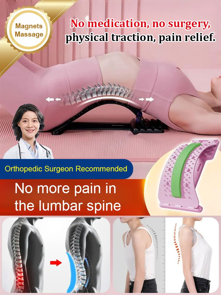Magnetic therapy acupuncture massage lumbar stretcher