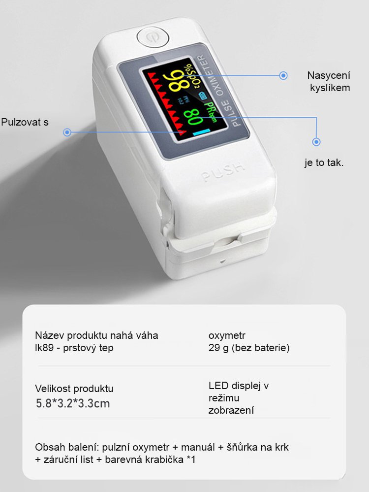 JS-Německý oxymetr Medisana