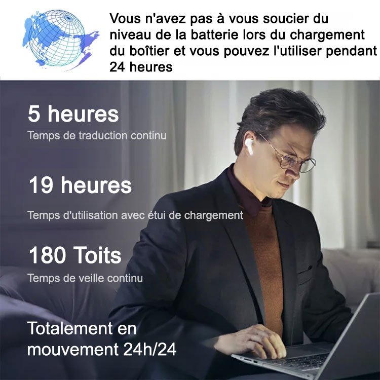 Traduction simultanée de 144 langues Casques Bluetooth