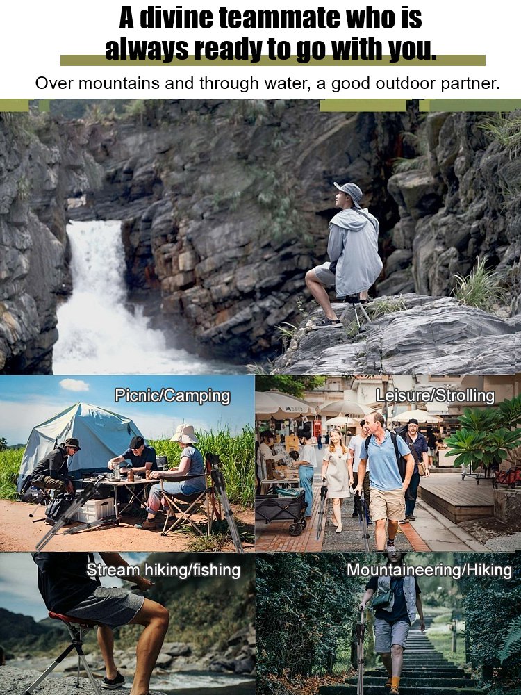 Outdoor Folding Crutch Chair