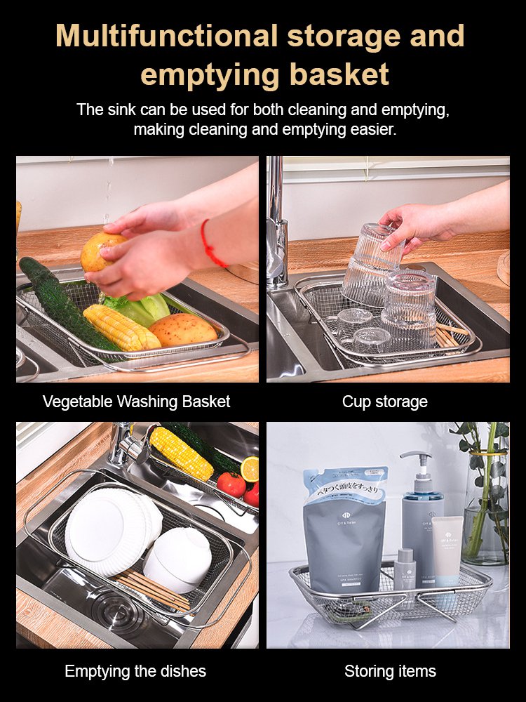 Adjustable Stainless Steel Dish Rack 