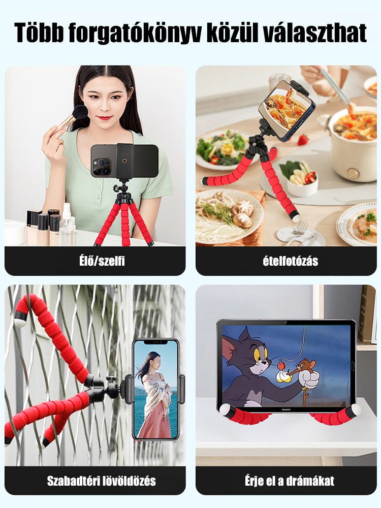 [Fényképészeti eszköz] Octopus lusta mobiltelefon tartó