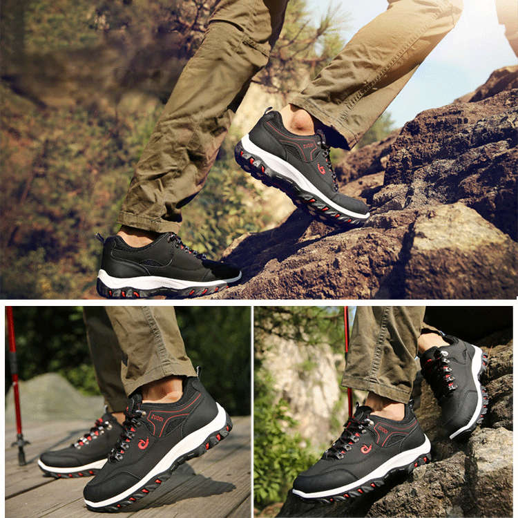 حذاء المشي لمسافات طويلة للرجال بتصميم منخفض العنق