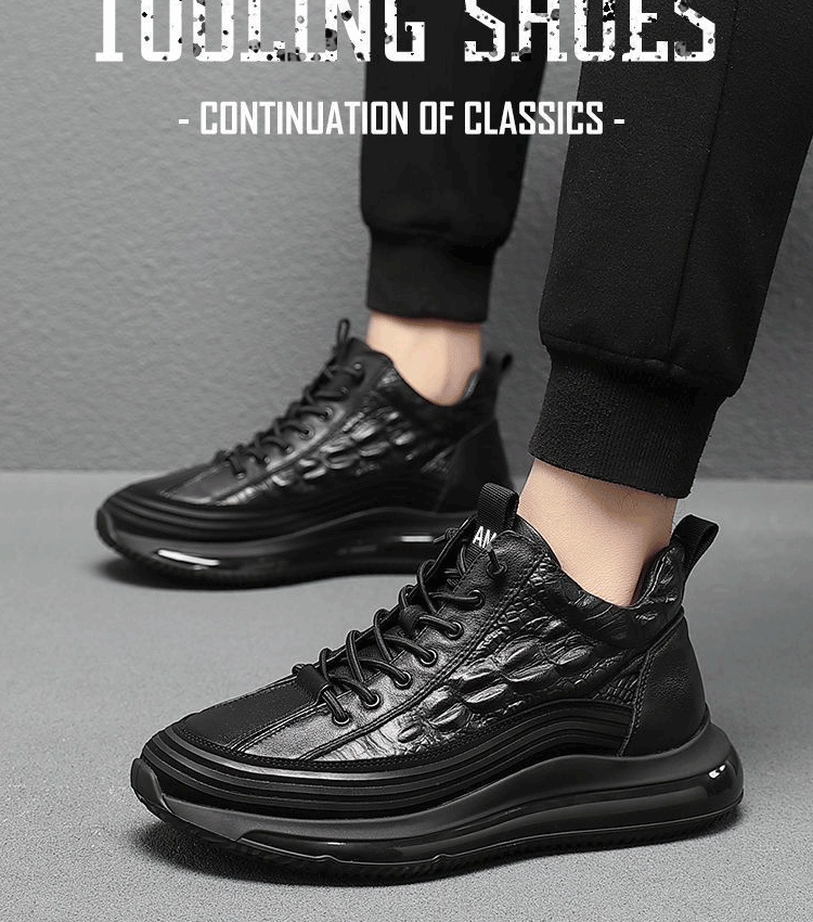 【神戸の老舗による手作り】メンズクロコダイル柄万能革靴✨3倍柔らかな子牛革素材