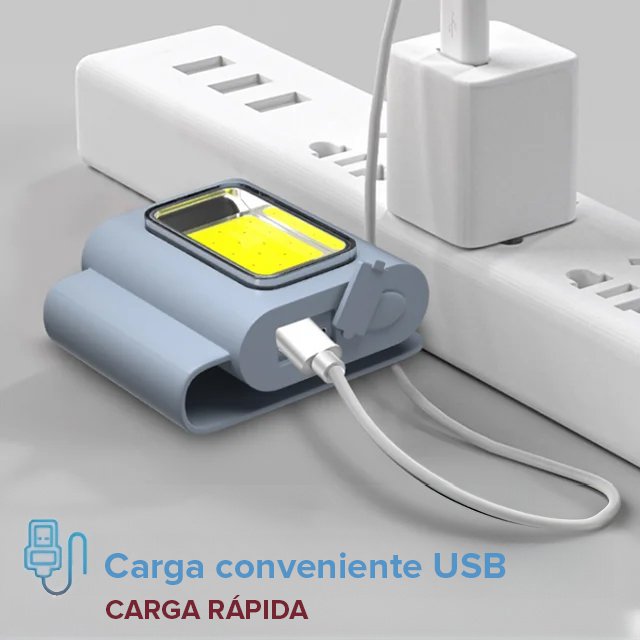 Linterna de cabeza con clip magnético multiusos