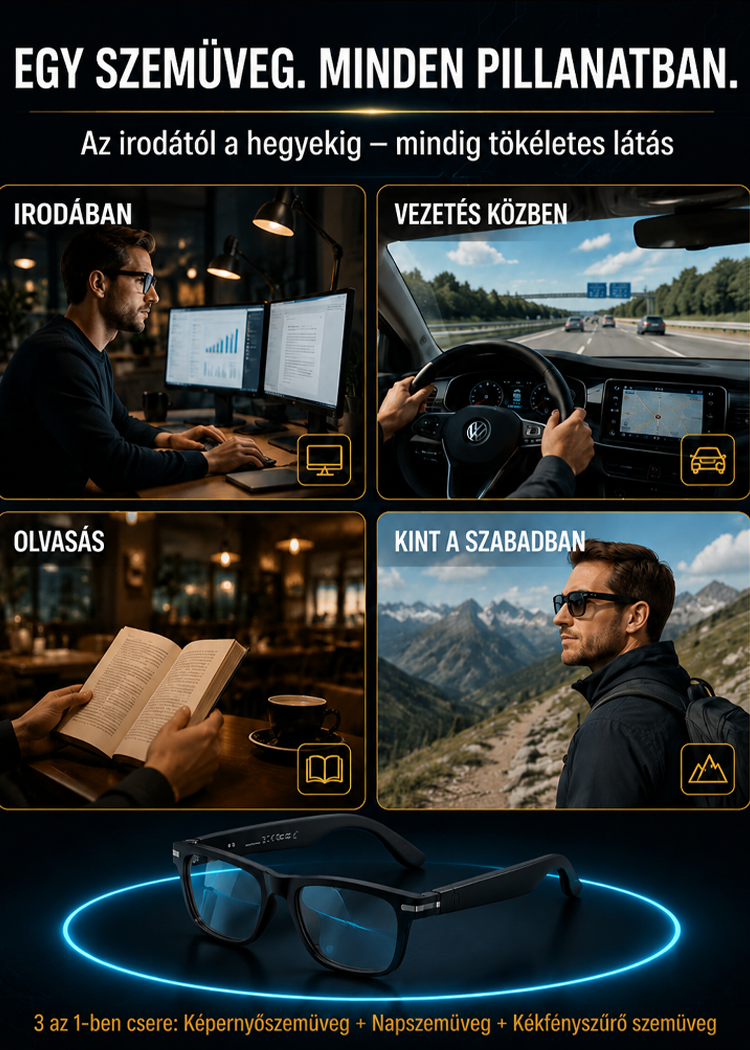 Intelligens Zoom Színváltó Valós idejű AI Fordító Szemüveg Ingyenes szállítás 24 órán belül