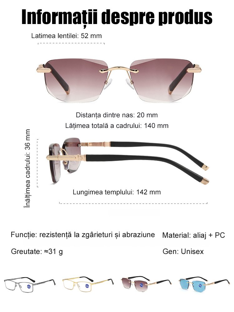 Ochelari de citit cu zoom inteligent