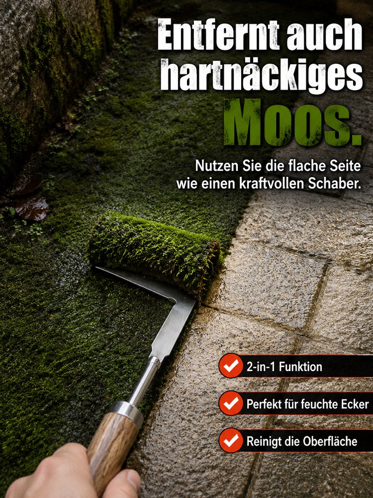 Unkrautentferner mit rechtwinkligem Design für Gartenarbeit