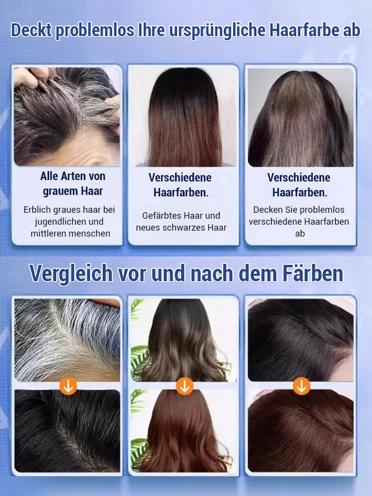 【TikTok-Bestseller】Weiße Haare werden im Handumdrehen schwarz, natürlich und schön 