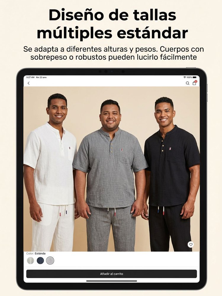 Conjunto de manga corta transpirable y absorbente de sudor para tallas grandes de verano
