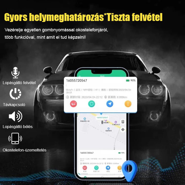 Mini mágneses GPS helymeghatározó követő