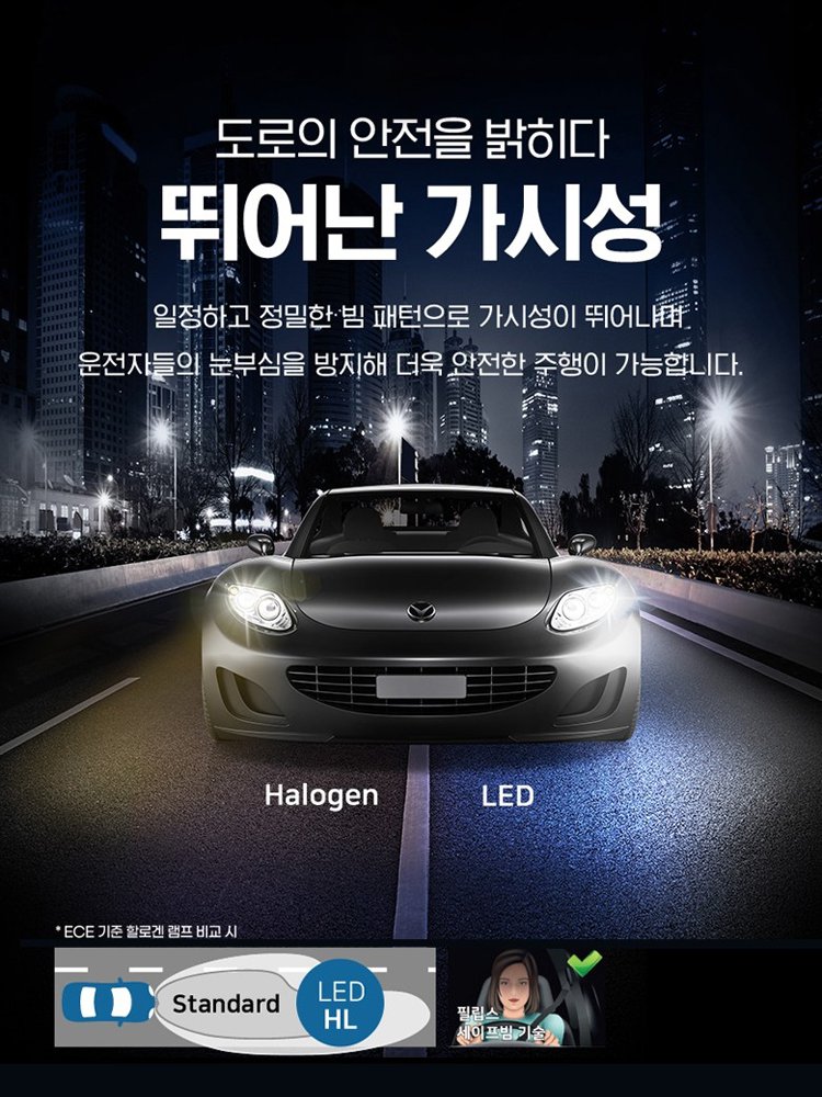 원거리 및 근거리 겸용 자동차 할로겐 램프