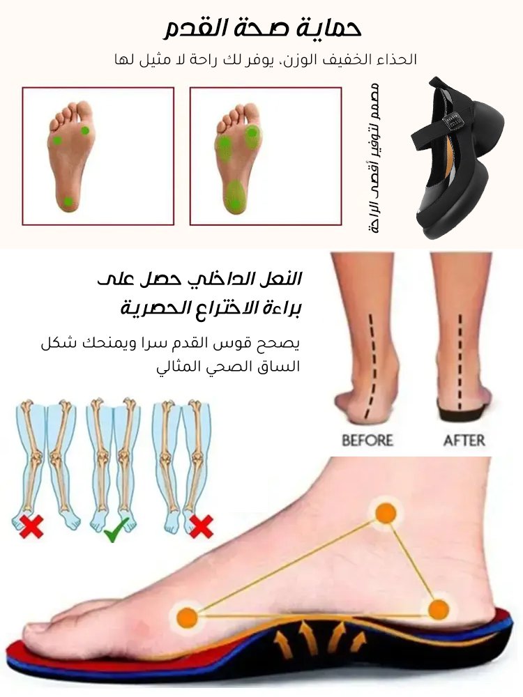 حذاء جلدي نسائي عصري بكعب مربع وألوان متباينة