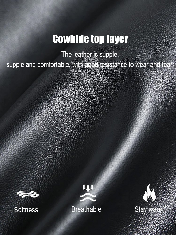 Warm thickened men's leather shoes