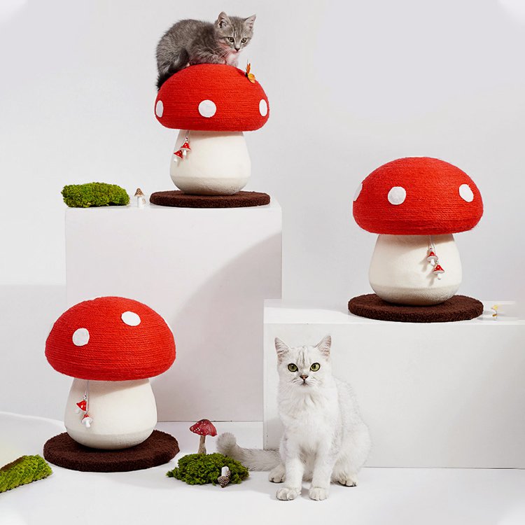Giipet- Cat Scratching Post in Mushroom Design