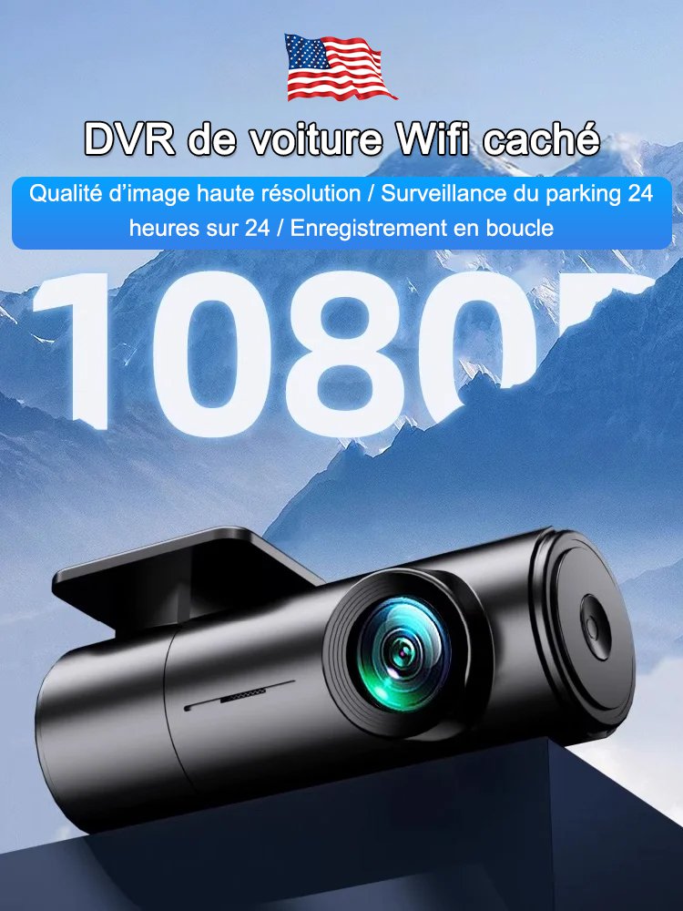 Caméra de tableau de bord WiFi cachée