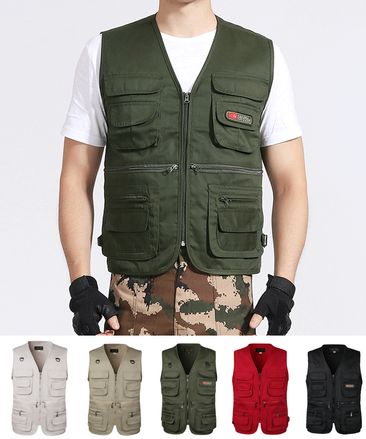 Multi-pocket fishing photography undershirt