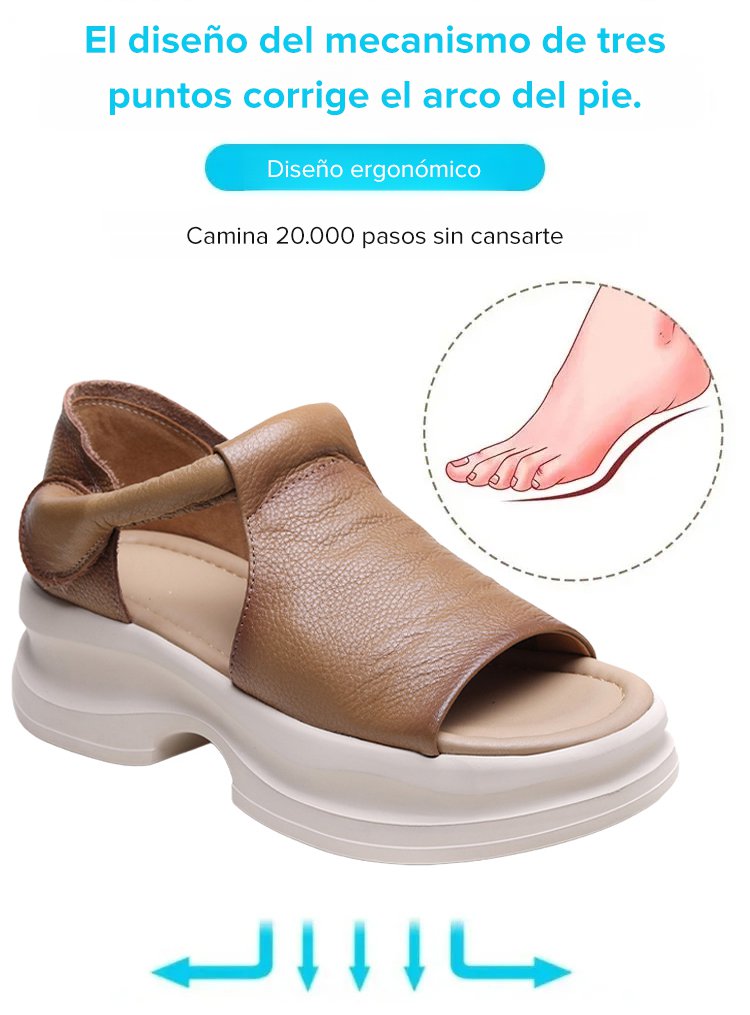 Sandalias femeninas de cuña alta estilo coreano