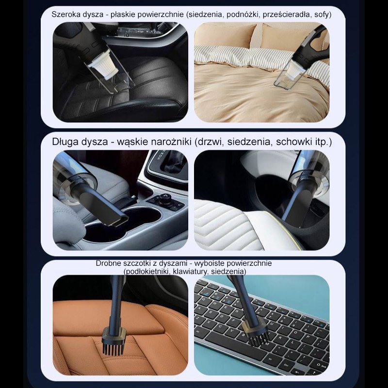 kompaktowy odkurzacz ręczny o dużej mocy ssania