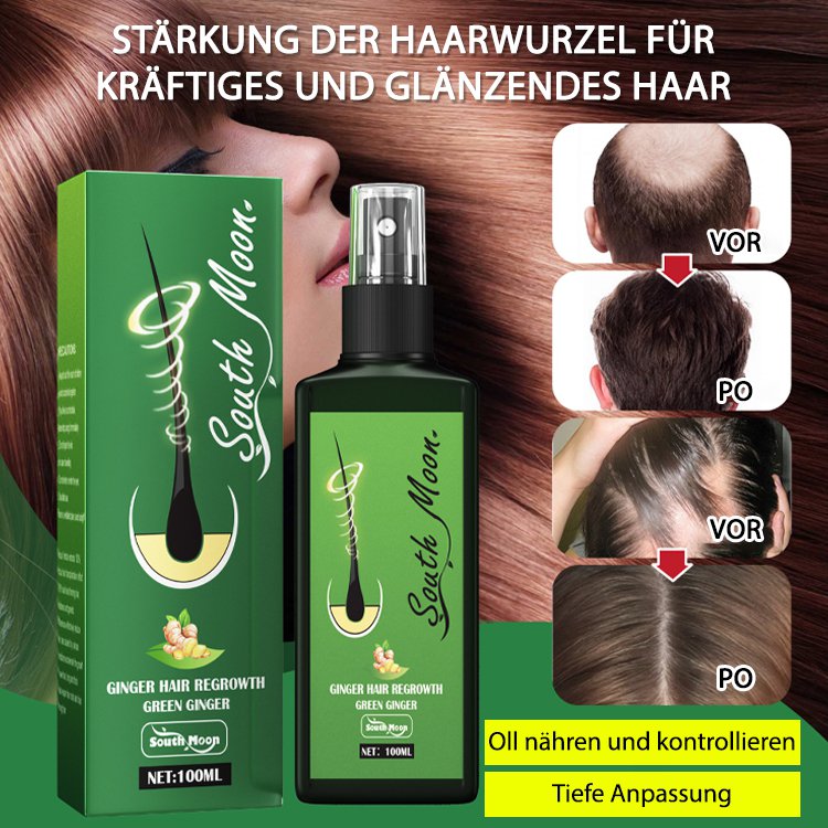 Haarwachstumsspray mit Ingwer