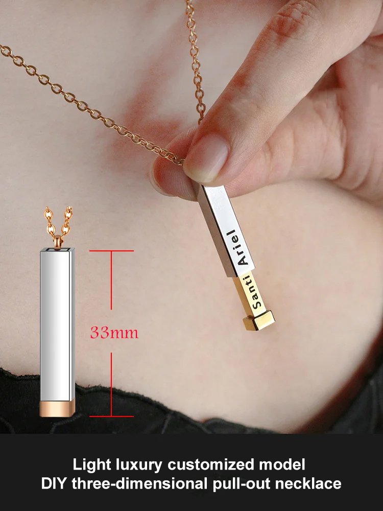 Customized model DIY  pull-out necklace