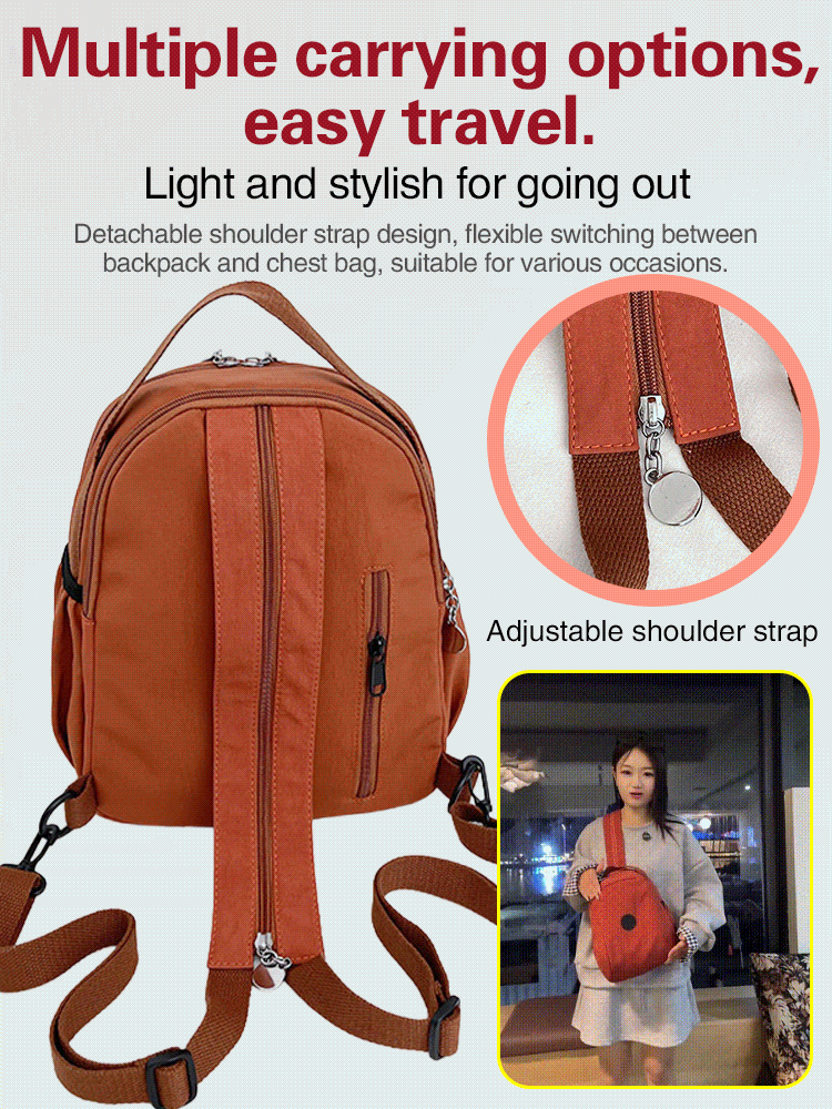 Multiple carrying methods for lightweight backpacks