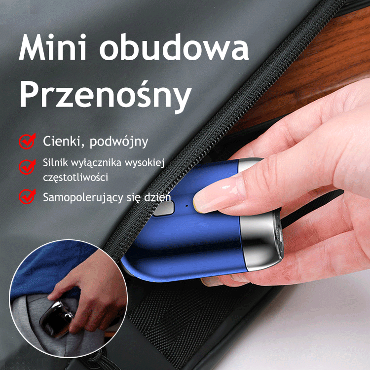 Nowa mini golarka elektryczna z podwójną głowicą