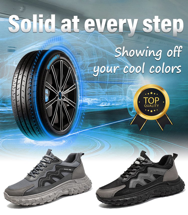 Tire sole mesh sneakers