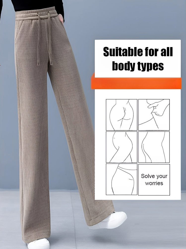 Belly-Hiding, Leg-Lengthening Casual Pants