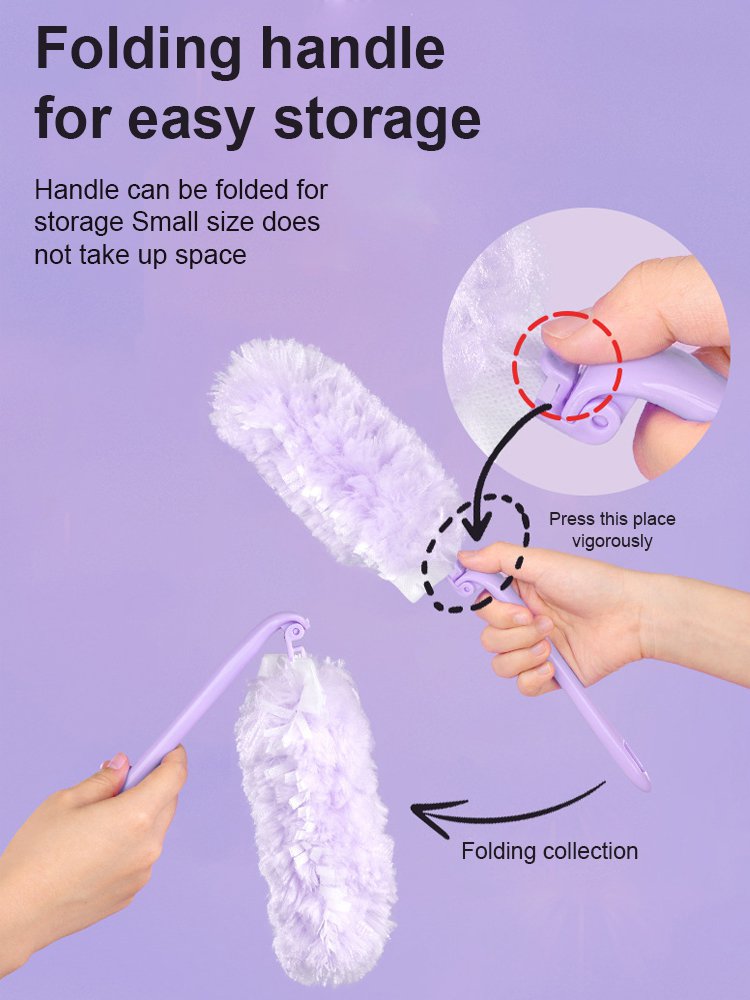 [Bionic adsorption does not raise dust] Electrostatic adsorption foldable bubble duster