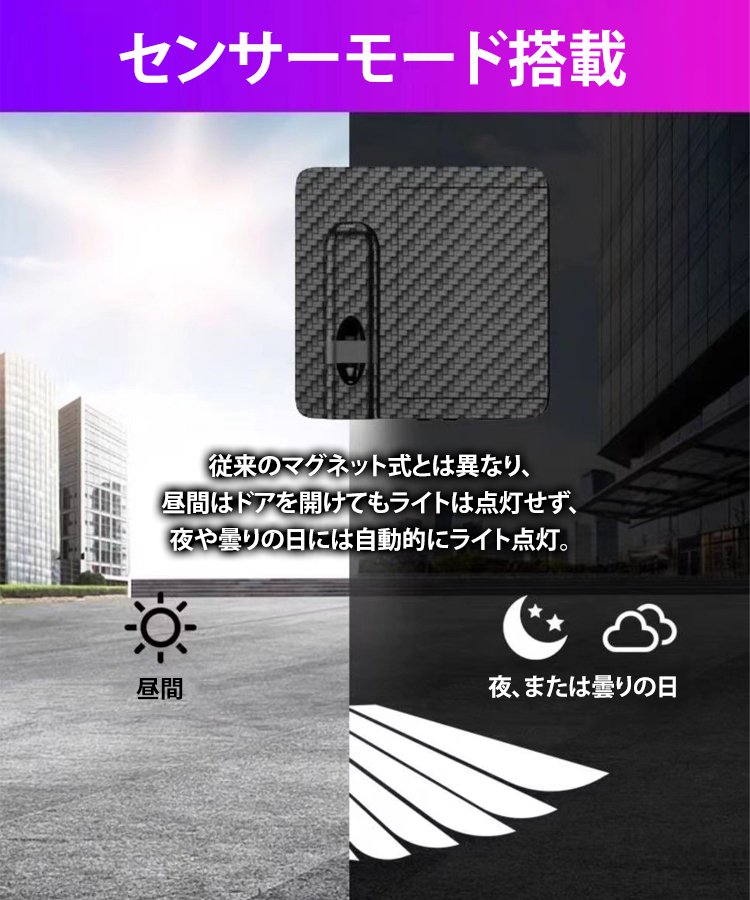 天使の翼ドアカーテシランプ