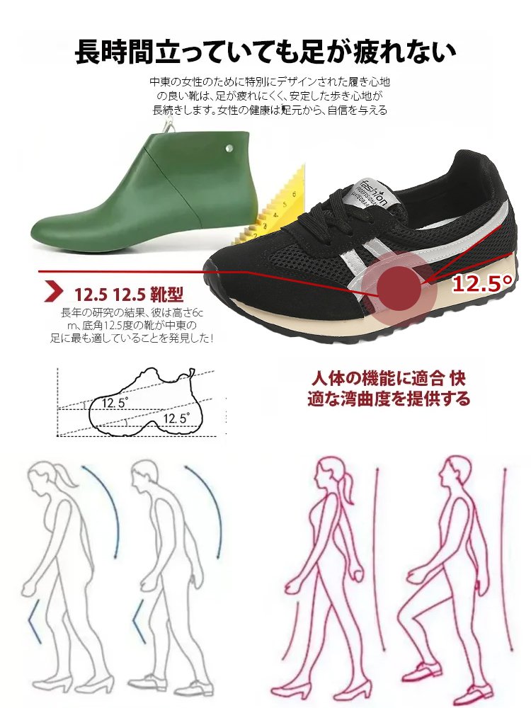 日本春夏・驚異の8万足完売！満足度96%！レディース厚底スニーカー