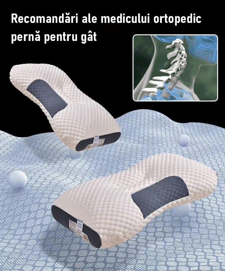 Pernă de masaj și relaxare a gâtului pentru un somn mai bun