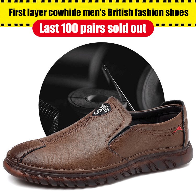 Don't wear them if your feet don't smell】Calfskin leather super comfortable shoes for men with smell
