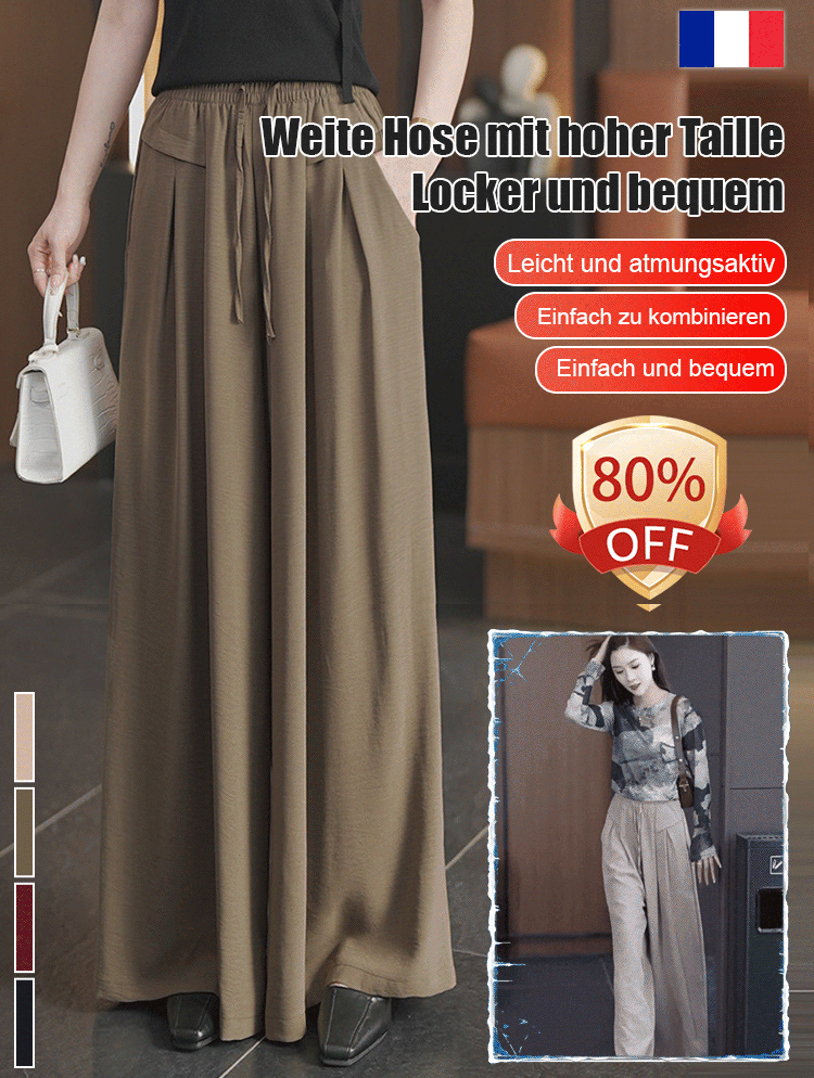 Weite Hose mit hoher Taille