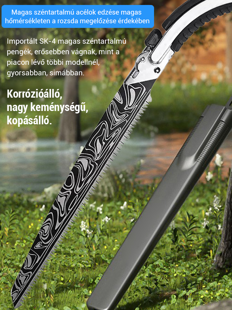 【Japán fekete szamuráj】Hordozható fakitermelő fűrész otthoni használatra