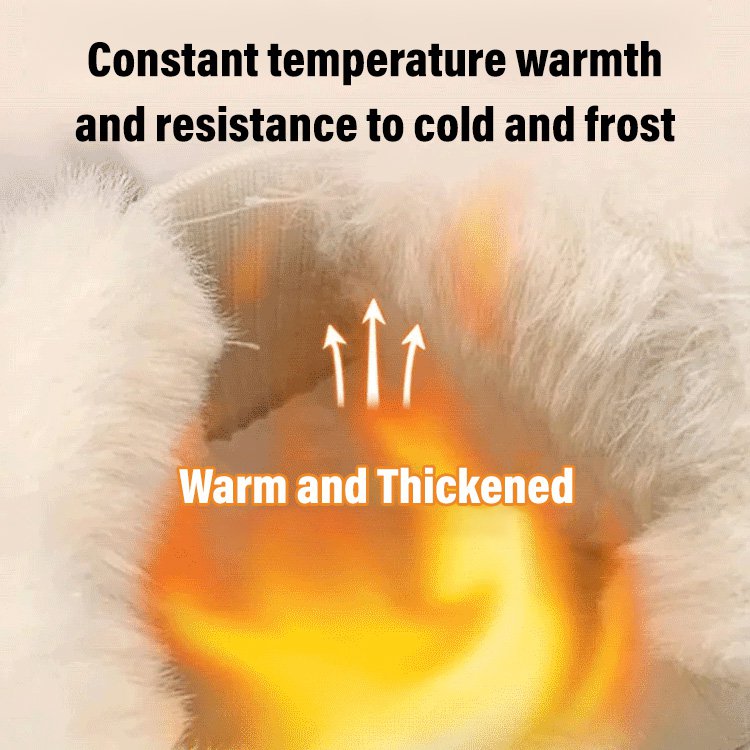 Thick-soled fur-lined anti-slip snow boots