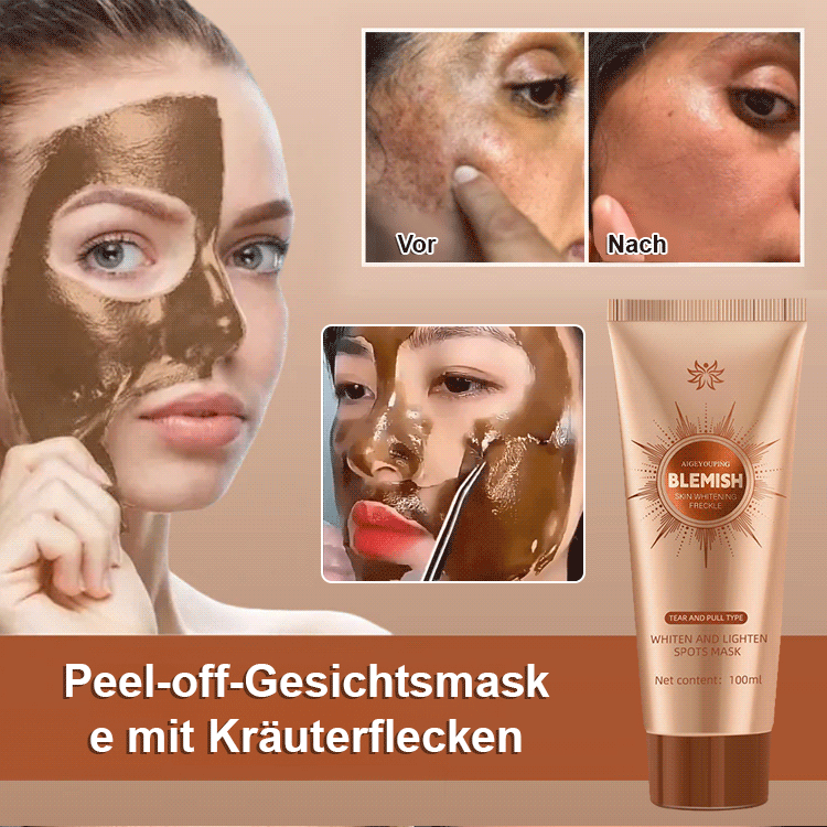 【Tiefenreinigung ohne Reizung】Geeignet für empfindliche Haut - Aufhellende Peel-Off-Maske