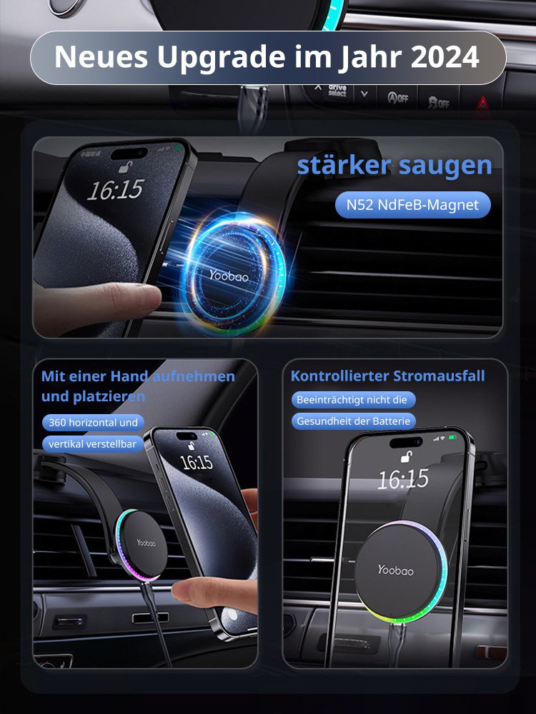 Streamlight magnetische Autohalterung mit Saugnapfbasis