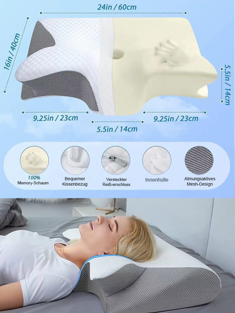 Multidirektionales Schlafhilfe-Memory-Schmetterlings-Nackenkissen