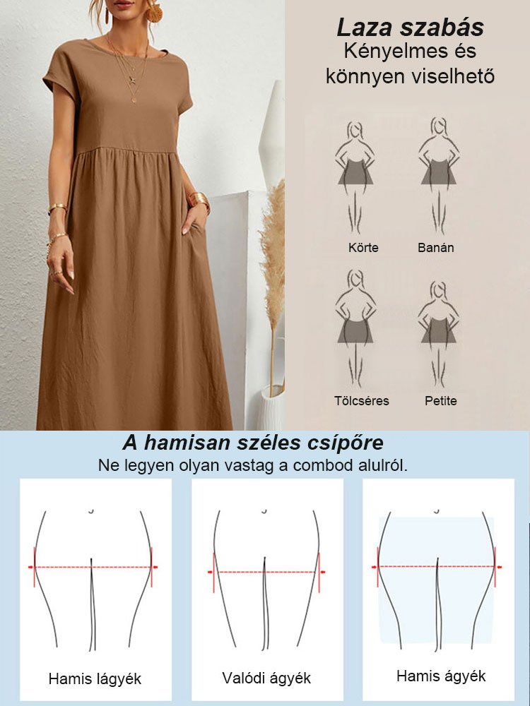 Női pamut és vászon ruha