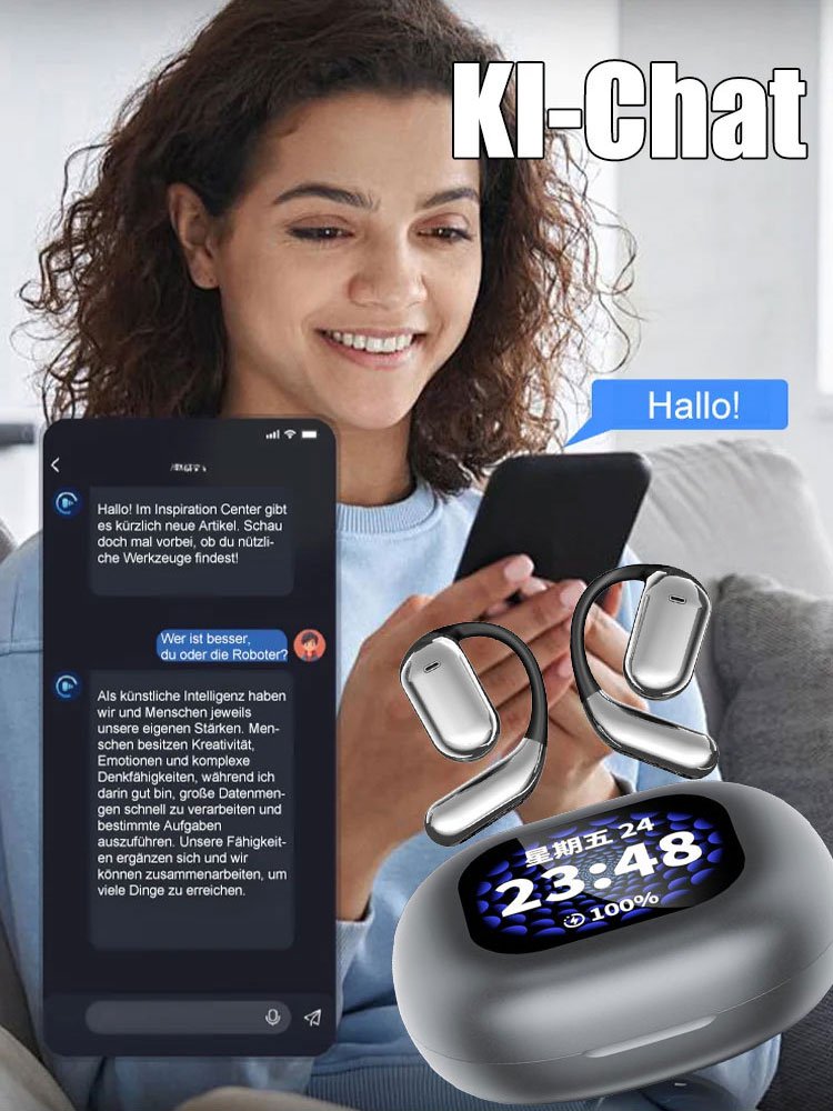 KI-Smart-Touchscreen-Offene Übersetzungs-Bluetooth-Kopfhörer