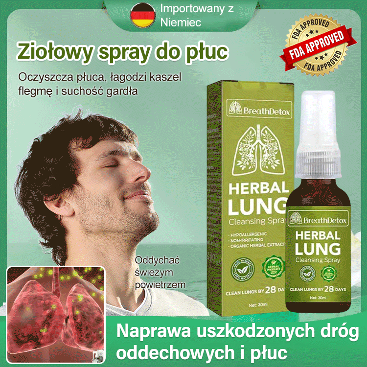 Ziołowy spray oczyszczający płuca BreathDetox