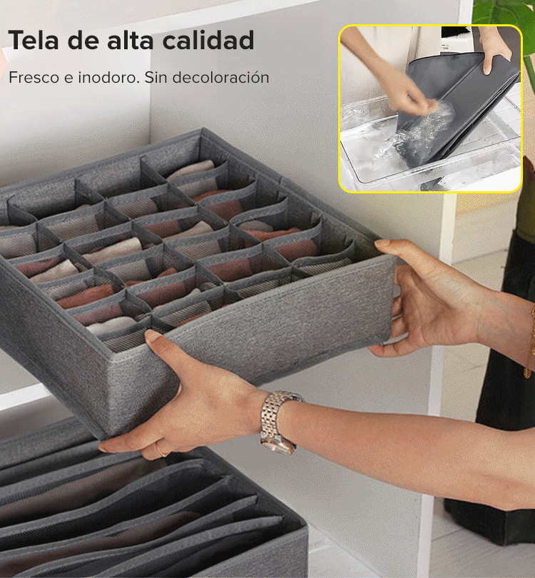 Caja de almacenamiento de ropa interior plegable