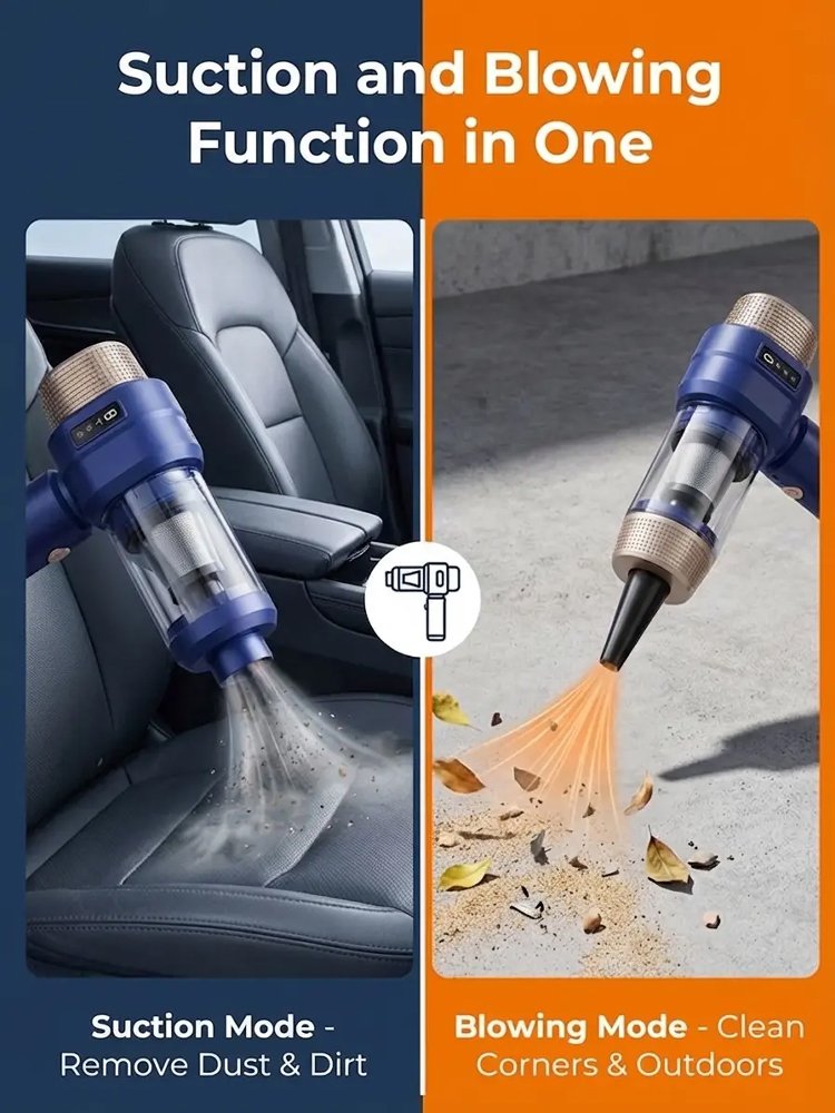 Integrated Handheld Wireless Car Vacuum Cleaner
