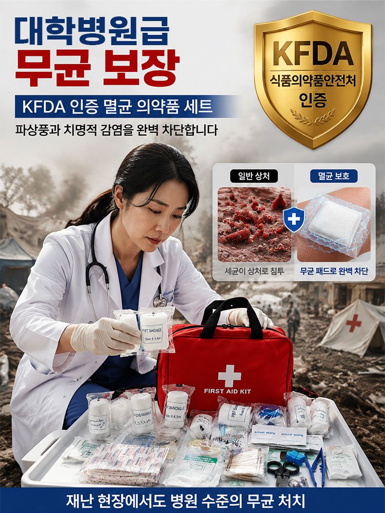 특수부대급 극강의 재난대비 생존 배낭 구급함