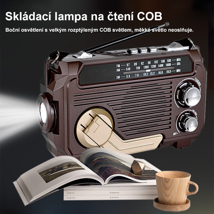 Nouzové ruční dynamo rádio