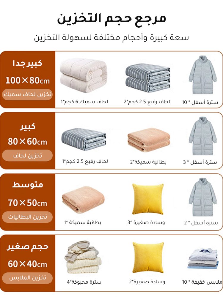 [توفير 75% من المساحة]مجموعة أكياس تخزين مفرغة من 20 قطعة