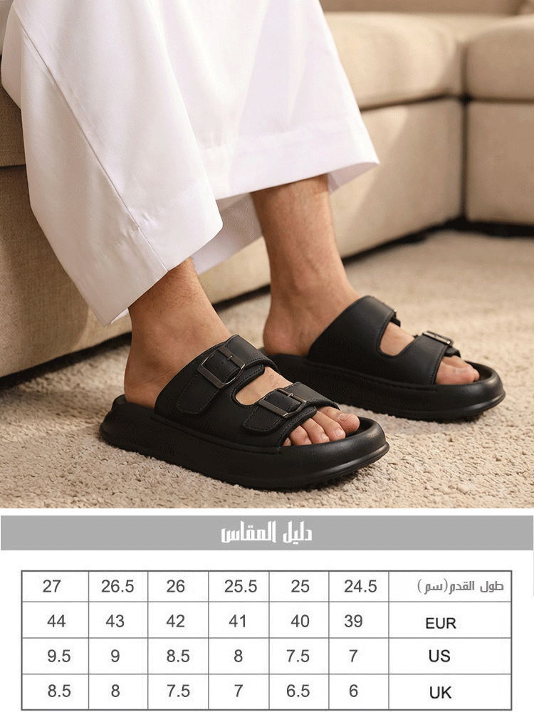 صندل رجالي خفيف الوزن ومريح بنعل سميك للاستخدام اليومي