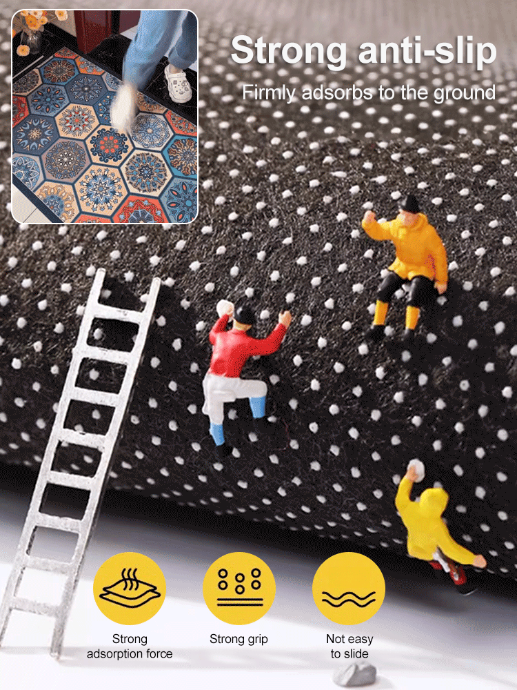 Crystal velvet floor mat